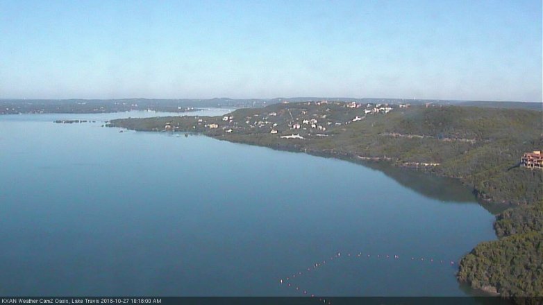 Lake Travis webcam, October 27, 2018 9:20 AM CT