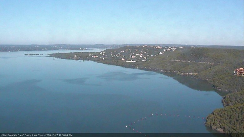 Lake Travis webcam, October 27, 2018 9:35 AM CT