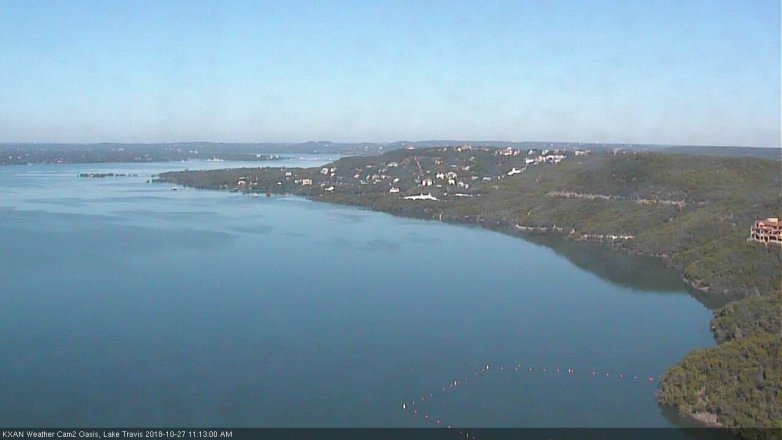 Lake Travis webcam, October 27, 2018 10:15 AM CT