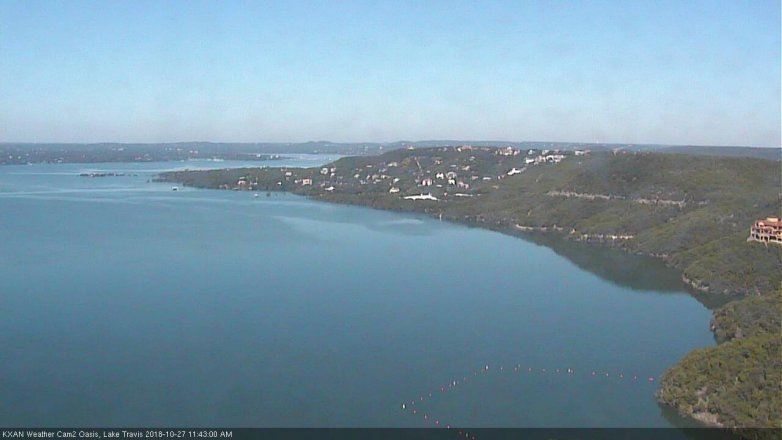 Lake Travis webcam, October 27, 2018 10:45 AM CT