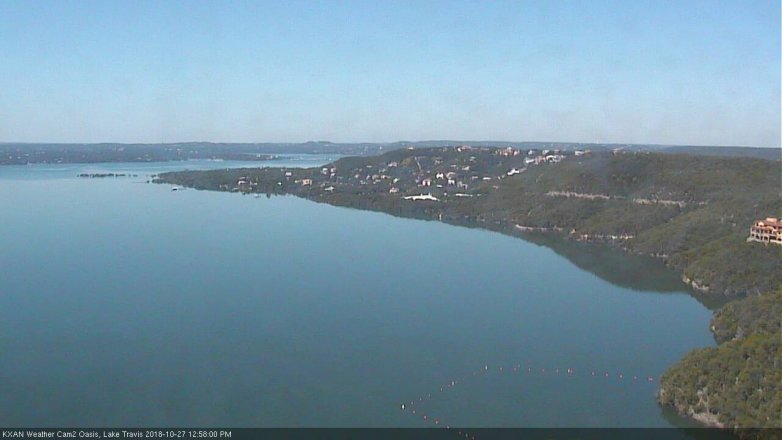 Lake Travis webcam, October 27, 2018 12:00 PM CT