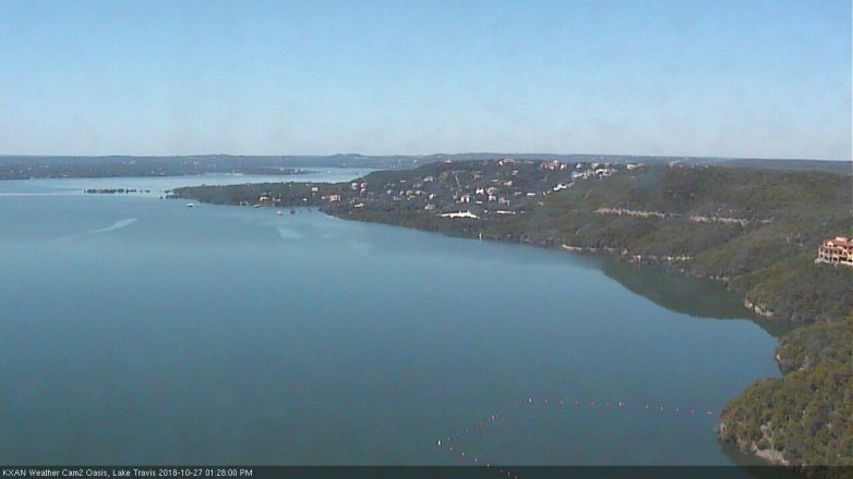 Lake Travis webcam, October 27, 2018 12:30 PM CT