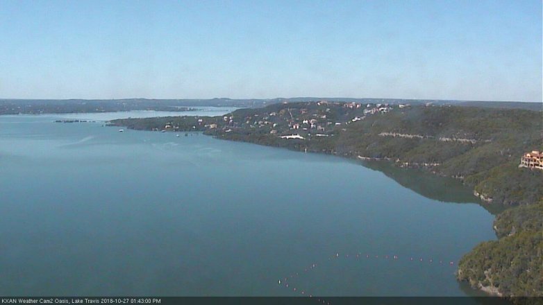 Lake Travis webcam, October 27, 2018 12:45 PM CT