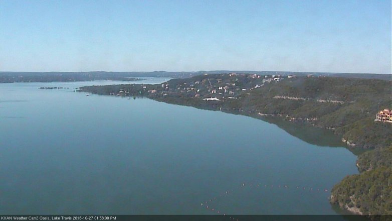 Lake Travis webcam, October 27, 2018 1:00 PM CT
