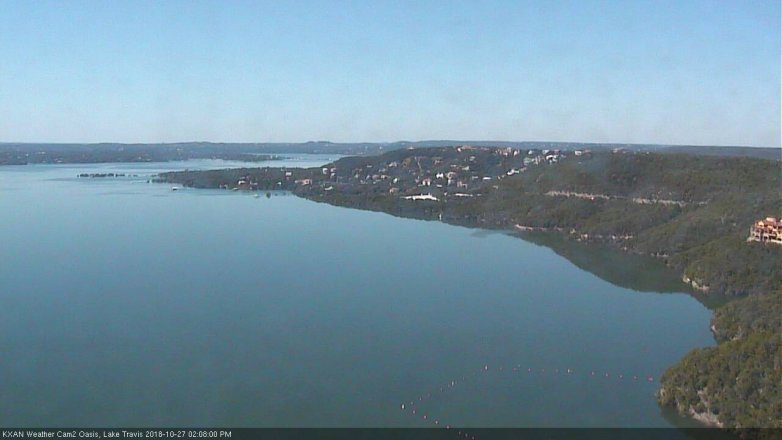 Lake Travis webcam, October 27, 2018 1:10 PM CT