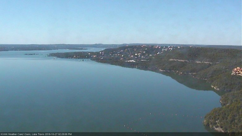 Lake Travis webcam, October 27, 2018 1:30 PM CT