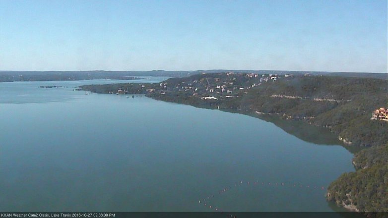 Lake Travis webcam, October 27, 2018 1:40 PM CT