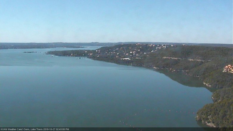 Lake Travis webcam, October 27, 2018 1:45 PM CT