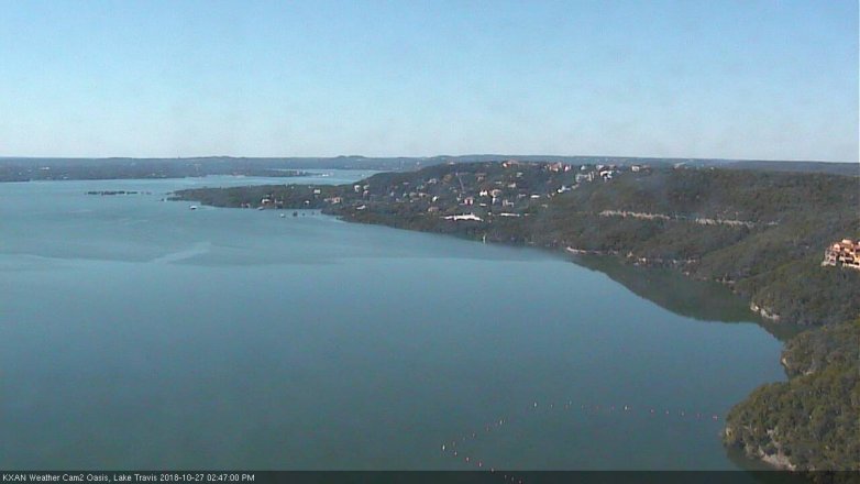 Lake Travis webcam, October 27, 2018 1:50 PM CT