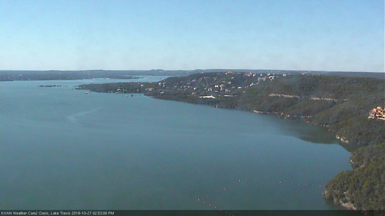 Lake Travis webcam, October 27, 2018 1:55 PM CT