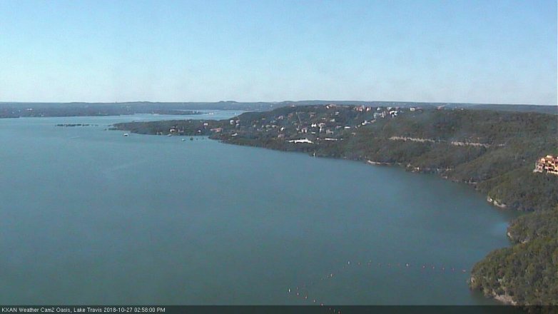 Lake Travis webcam, October 27, 2018 2:00 PM CT
