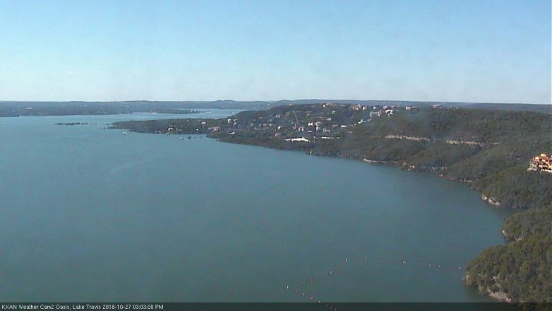 Lake Travis webcam, October 27, 2018 2:05 PM CT