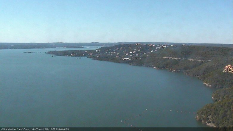 Lake Travis webcam, October 27, 2018 2:10 PM CT