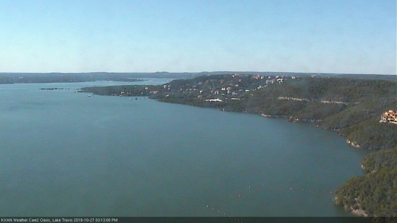 Lake Travis webcam, October 27, 2018 2:15 PM CT