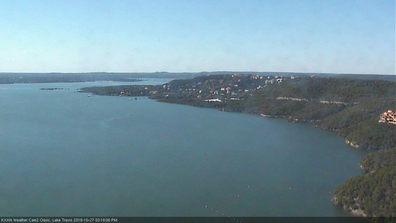 Lake Travis webcam, October 27, 2018 2:20 PM CT