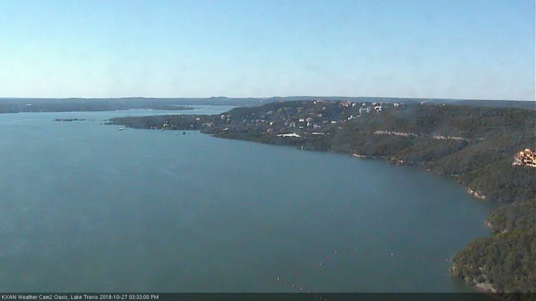 Lake Travis webcam, October 27, 2018 2:35 PM CT