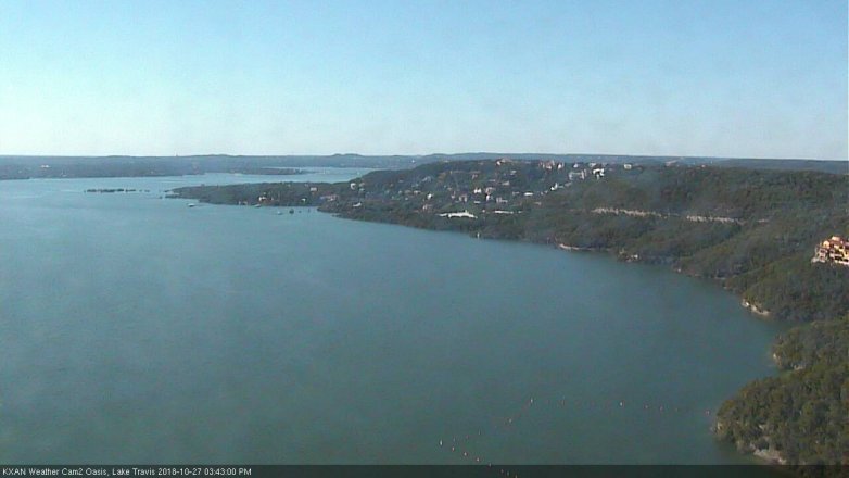 Lake Travis webcam, October 27, 2018 2:45 PM CT