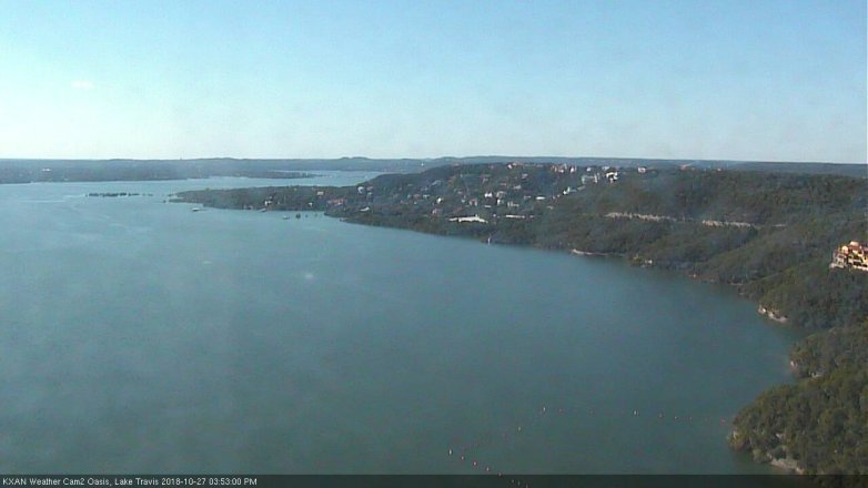 Lake Travis webcam, October 27, 2018 2:55 PM CT