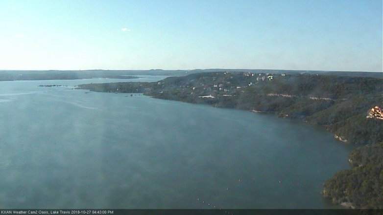 Lake Travis webcam, October 27, 2018 3:45 PM CT