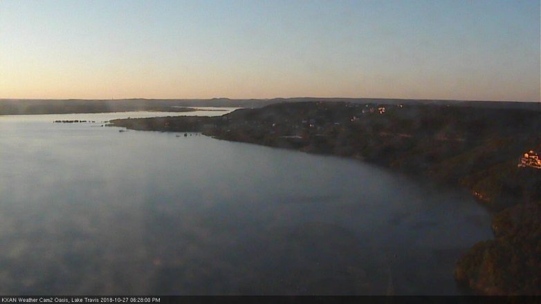 Lake Travis webcam, October 27, 2018 5:30 PM CT