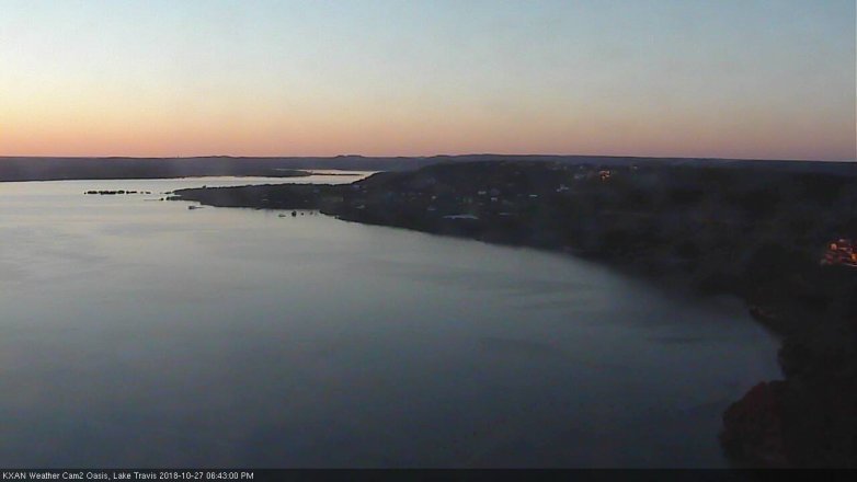 Lake Travis webcam, October 27, 2018 5:45 PM CT