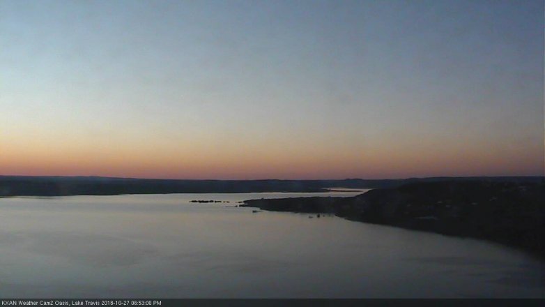 Lake Travis webcam, October 27, 2018 5:55 PM CT