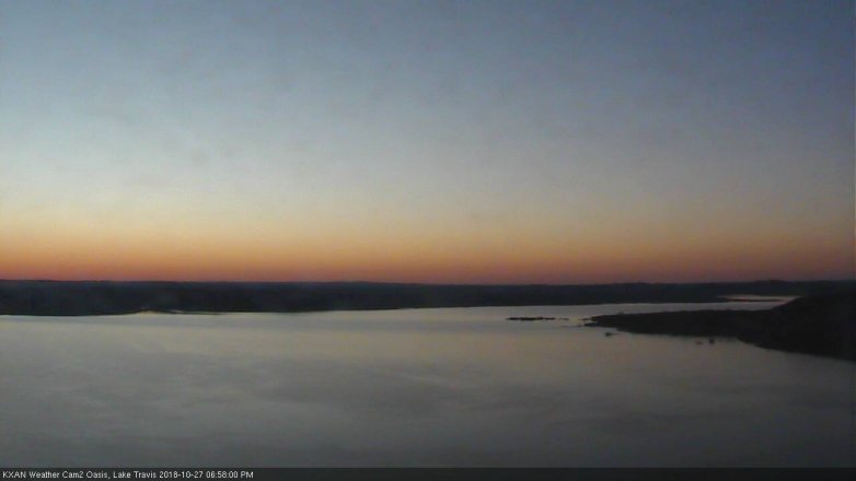 Lake Travis webcam, October 27, 2018 6:00 PM CT