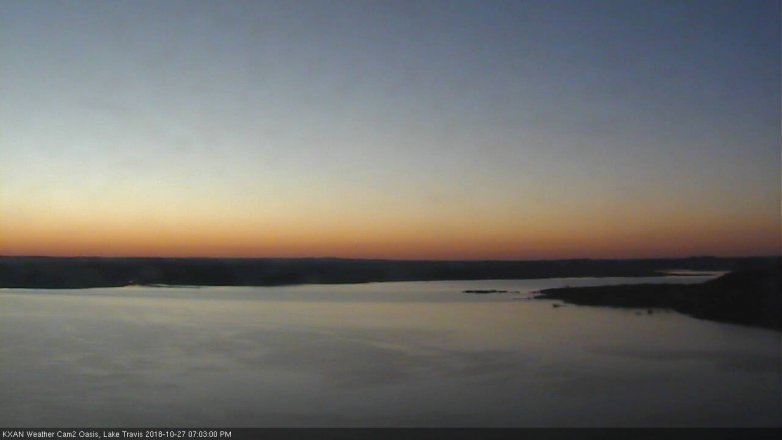 Lake Travis webcam, October 27, 2018 6:05 PM CT
