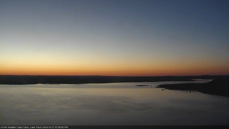 Lake Travis webcam, October 27, 2018 6:10 PM CT