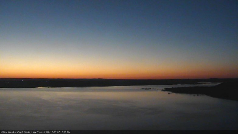 Lake Travis webcam, October 27, 2018 6:15 PM CT