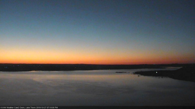 Lake Travis webcam, October 27, 2018 6:20 PM CT