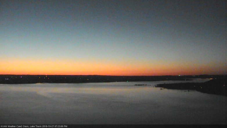 Lake Travis webcam, October 27, 2018 6:25 PM CT
