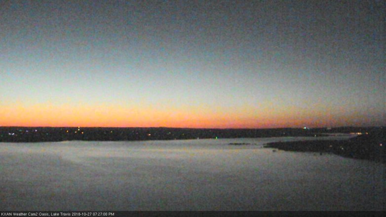 Lake Travis webcam, October 27, 2018 6:30 PM CT