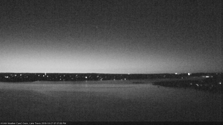 Lake Travis webcam, October 27, 2018 6:40 PM CT