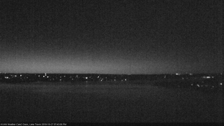 Lake Travis webcam, October 27, 2018 6:45 PM CT