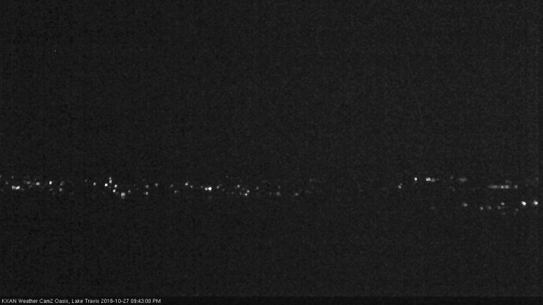 Lake Travis webcam, October 27, 2018 8:45 PM CT