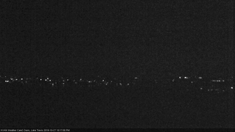 Lake Travis webcam, October 27, 2018 9:20 PM CT