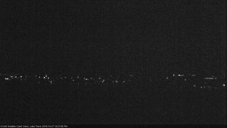 Lake Travis webcam, October 27, 2018 9:30 PM CT
