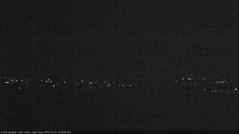 Lake Travis webcam, October 27, 2018 9:40 PM CT