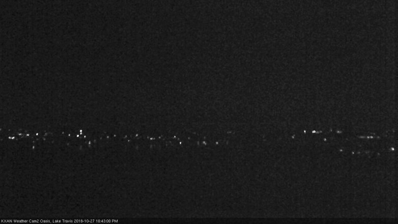 Lake Travis webcam, October 27, 2018 9:45 PM CT
