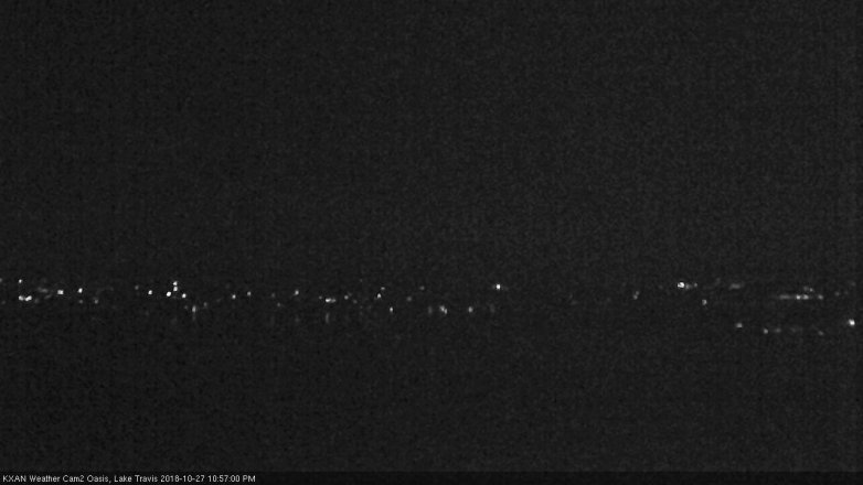 Lake Travis webcam, October 27, 2018 10:00 PM CT