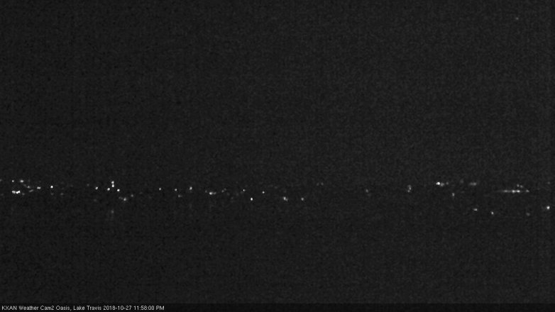 Lake Travis webcam, October 27, 2018 11:00 PM CT