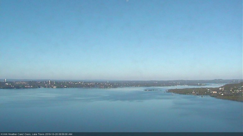 Lake Travis webcam, October 28, 2018 9:00 AM CT