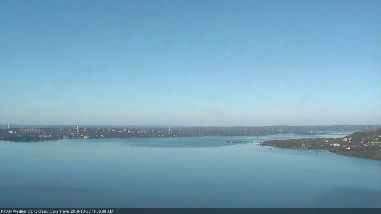 Lake Travis webcam, October 28, 2018 9:40 AM CT