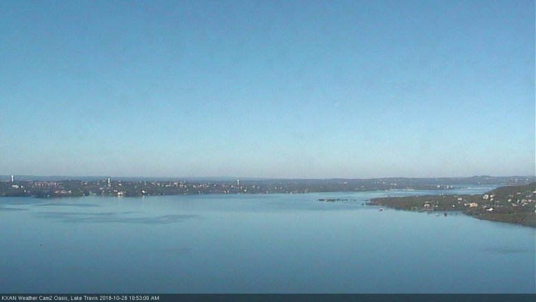Lake Travis webcam, October 28, 2018 9:55 AM CT