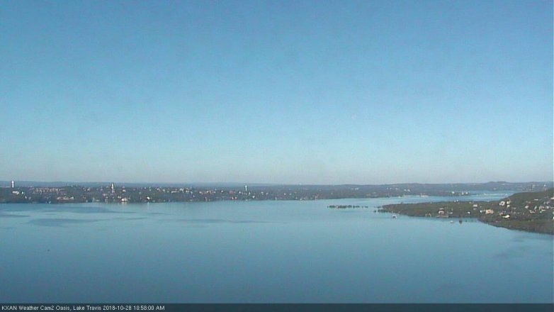 Lake Travis webcam, October 28, 2018 10:00 AM CT