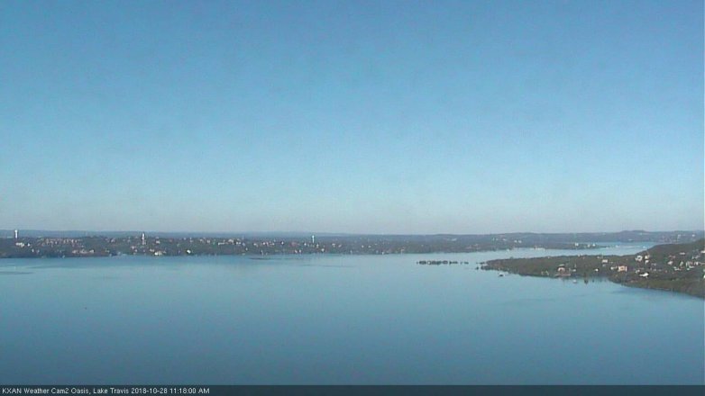 Lake Travis webcam, October 28, 2018 10:20 AM CT