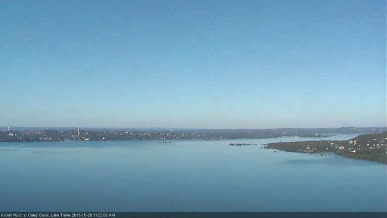 Lake Travis webcam, October 28, 2018 10:25 AM CT