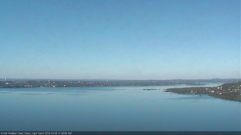 Lake Travis webcam, October 28, 2018 10:30 AM CT