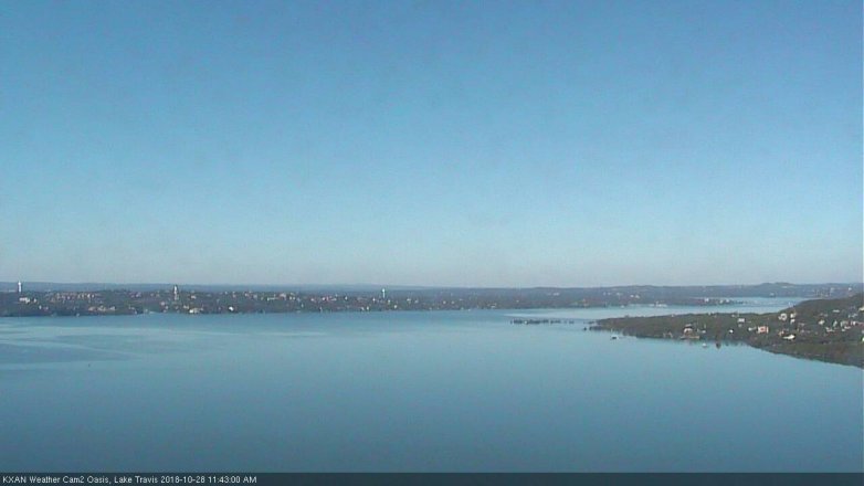 Lake Travis webcam, October 28, 2018 10:45 AM CT